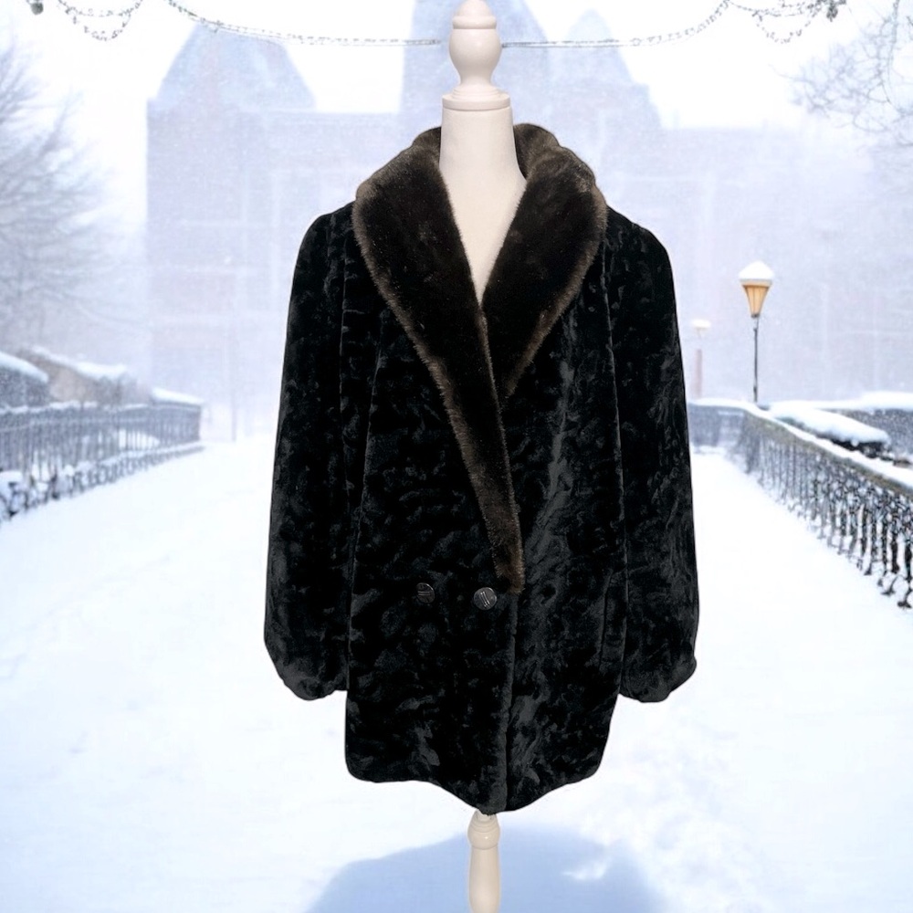 Vintage Borgazia Faux Fur Coat